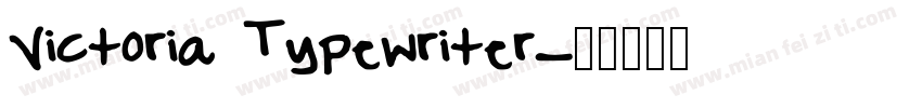 Victoria Typewriter字体转换